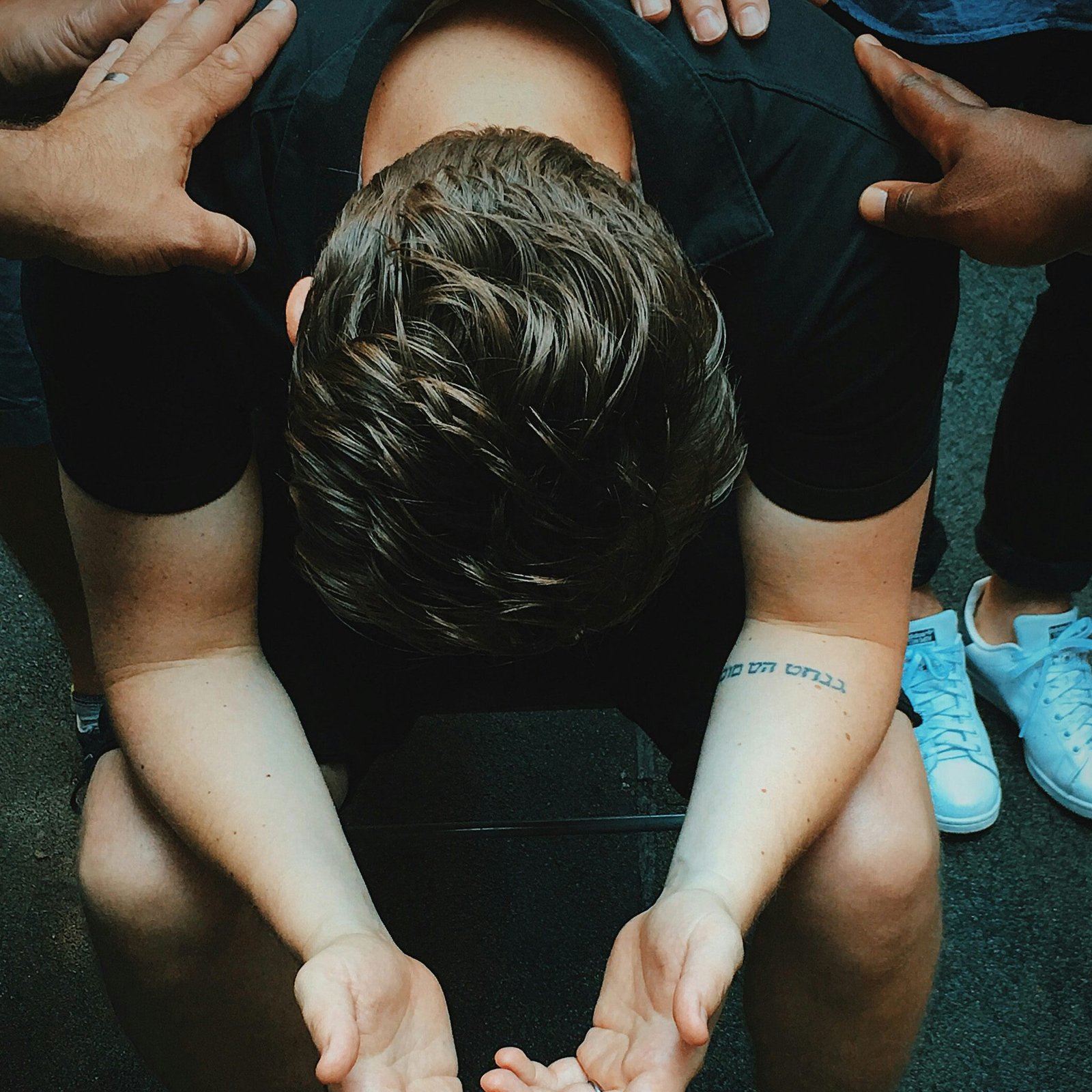 Praying Hands on Man